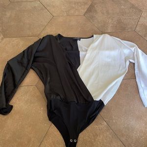 Zara black and white body suit